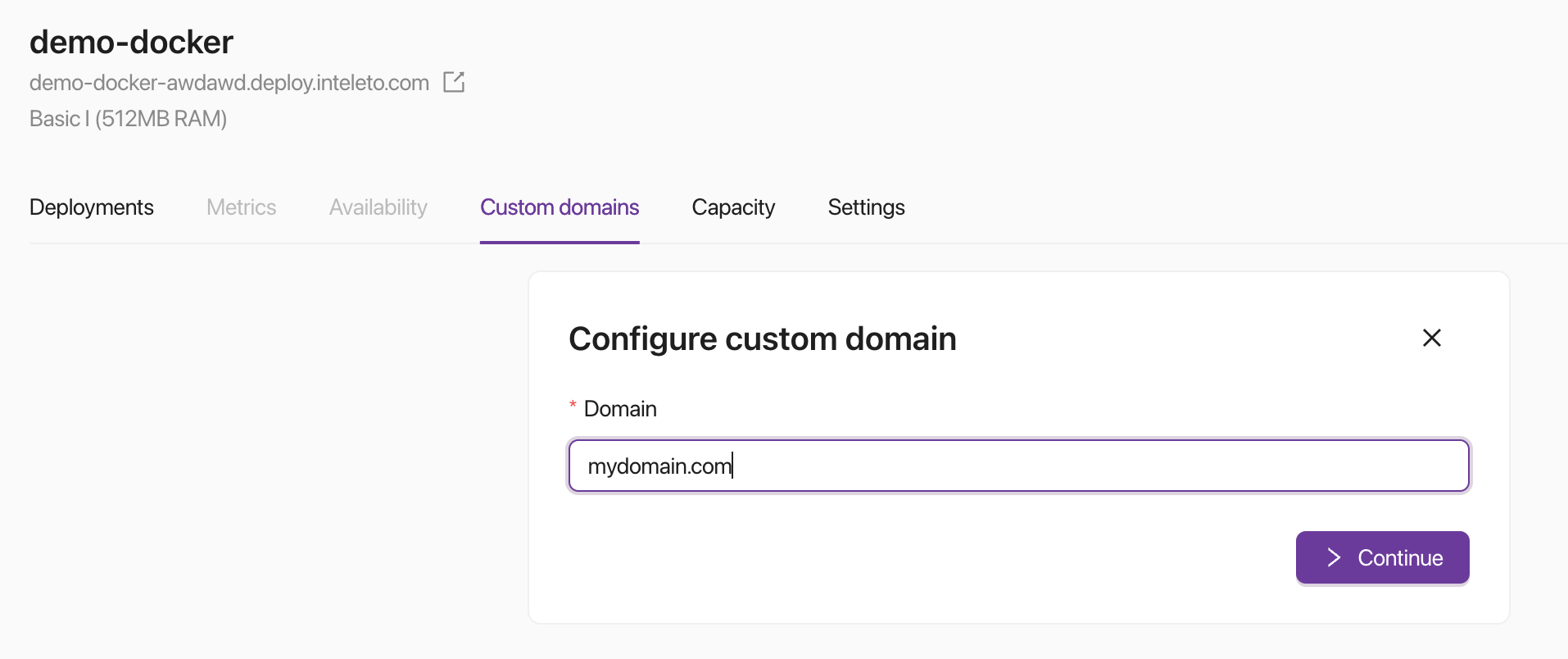 Configure custom domain